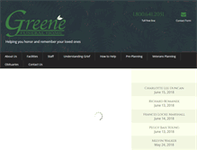 Tablet Screenshot of greenefuneralhome.net